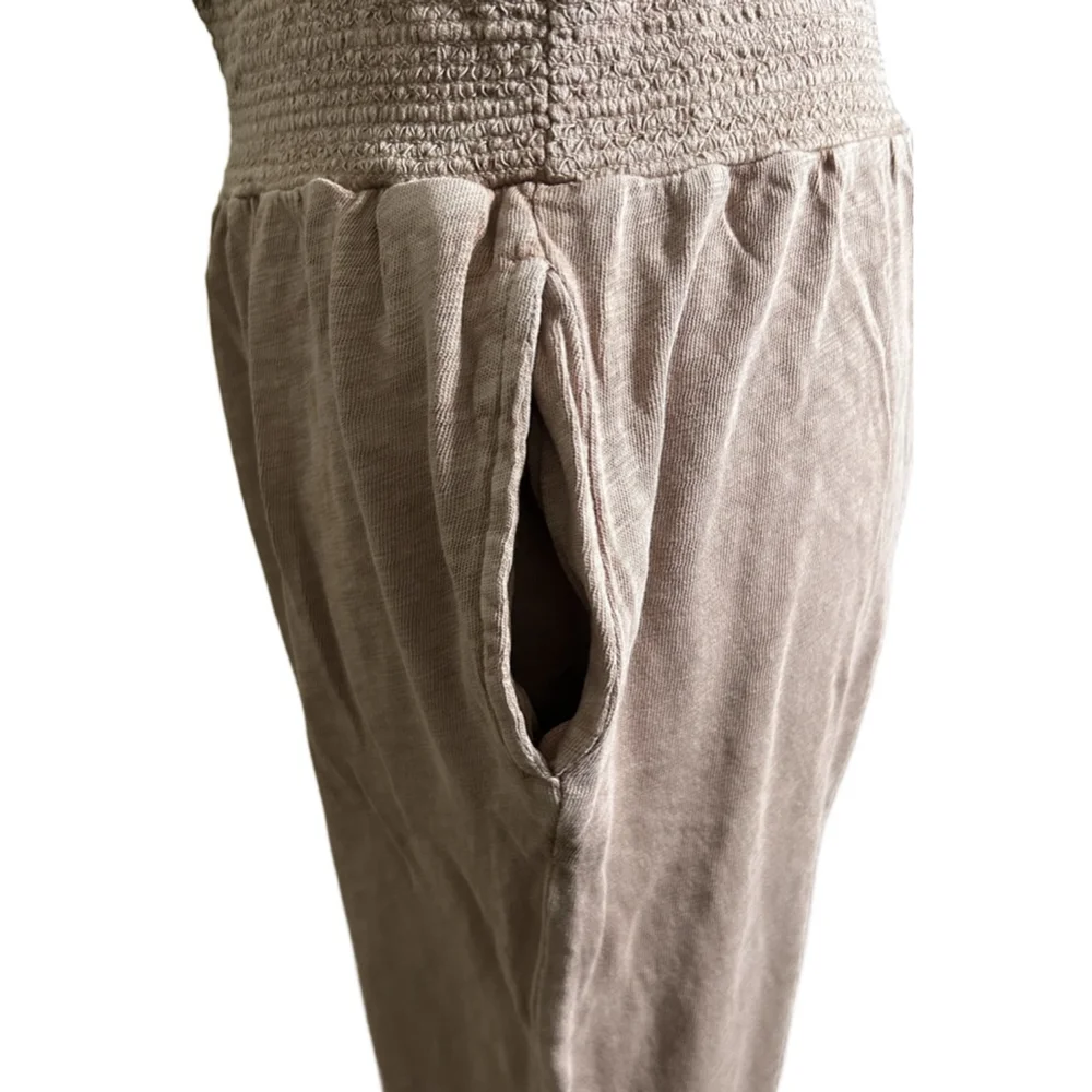 NWT Hello Nite Smocked Waist Lounge Pants | Driftwood | Size M | 100% Cotton
